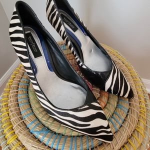 Zebra White House Black Market Heels